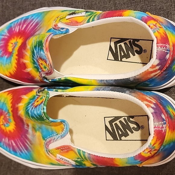 Like New Van's Slip Ons Original Summer Tie Dye Sz 7.5 Women's - Picture 4 of 5